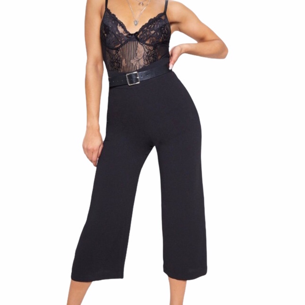 NEW Pretty Little Thing Black Highwaisted Culottes